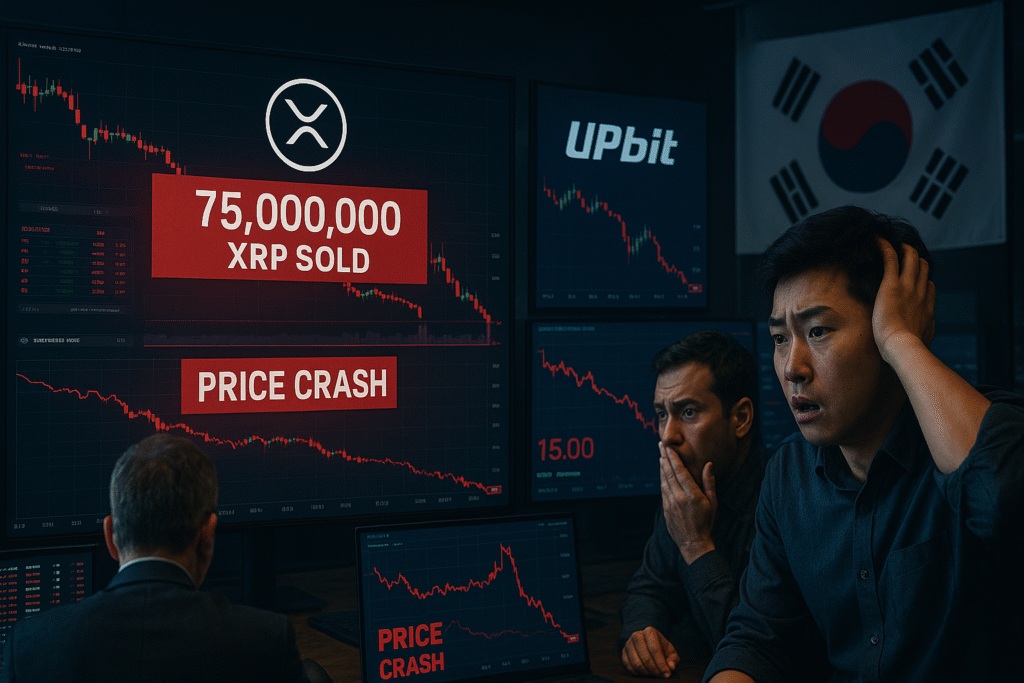 Upbit Dumps 75 Million XRP Triggering Major Sell-Off and Market Panic